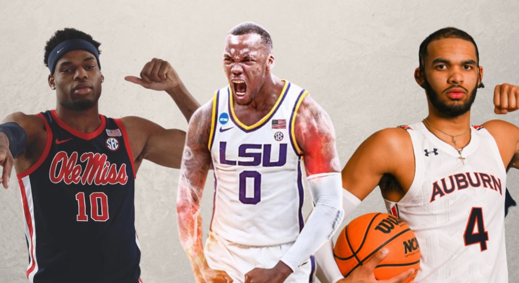 KJ Williams and Johni Broome compete in the SEC