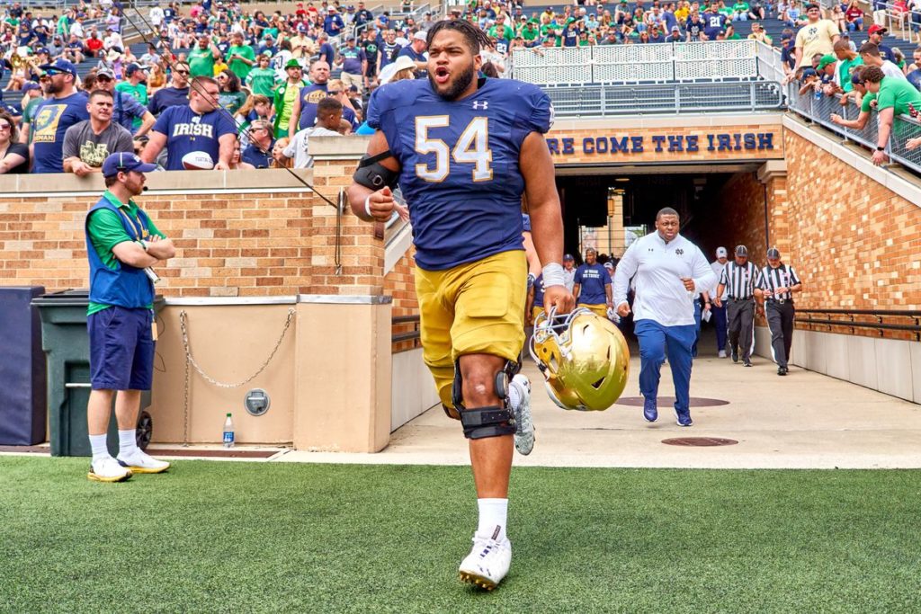 Jacob Lacey Notre Dame football.