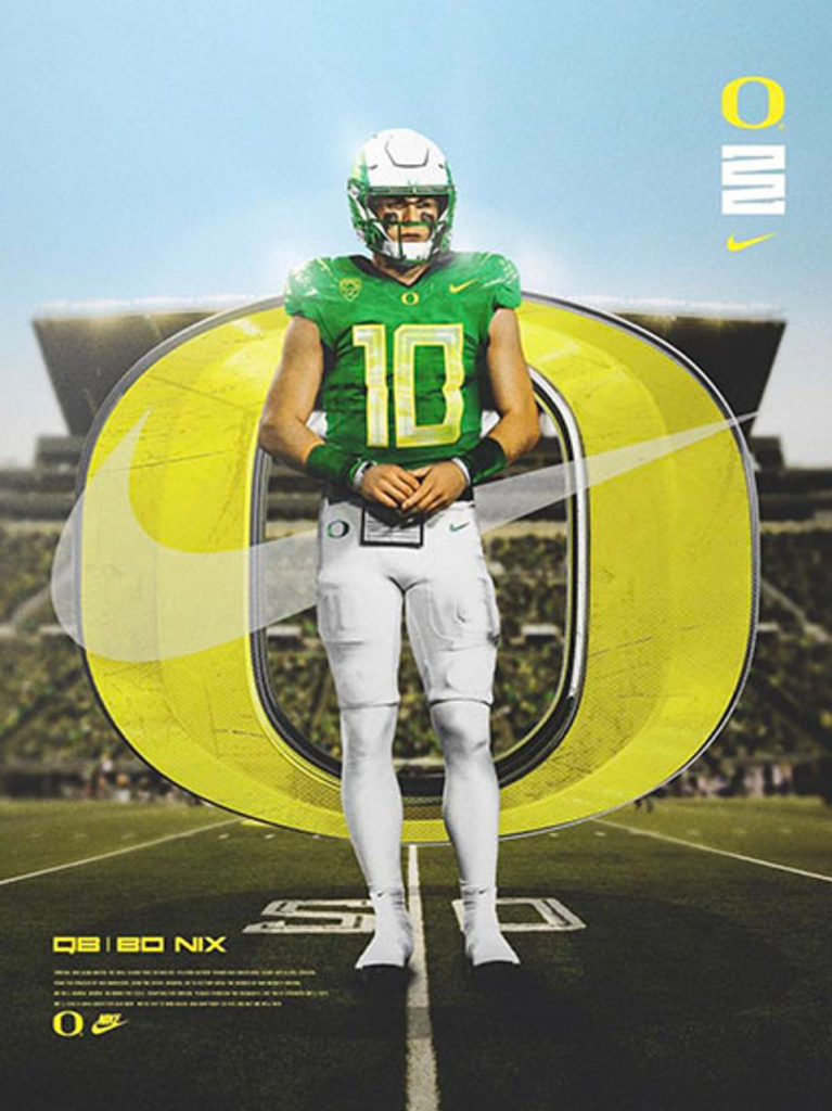 Bo Nix University of Oregon football quarterback.